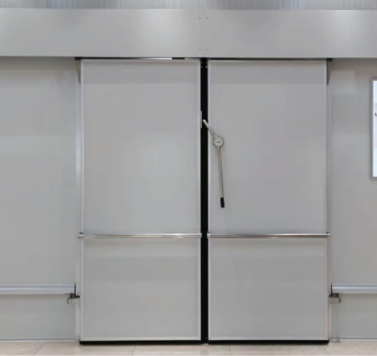 Double open electric sliding door 